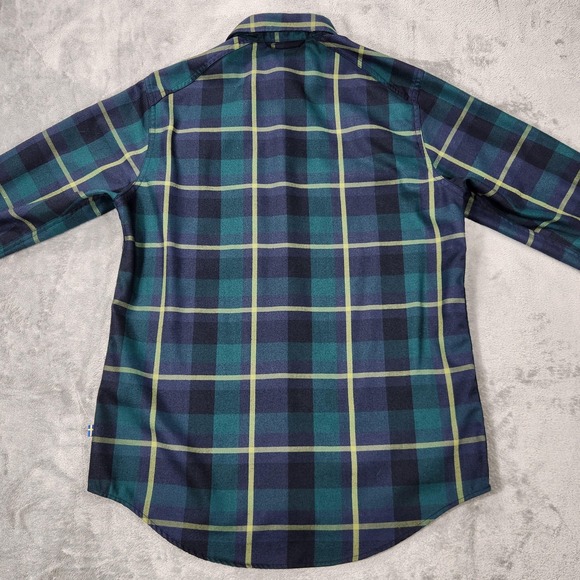Fjallraven Fjallglim Shirt Mens Small Plaid Button Down Outdoor Flannel Hiking - Picture 5 of 15